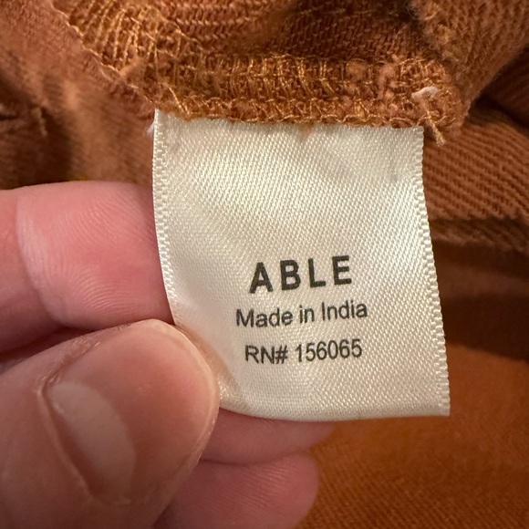 ABLE Charlyn Linen Blend Button Up Utility Jumpsuit M - Picture 14 of 15